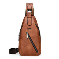 JEEPBULUO BRAND Chest Bag Men Sling crossbody bag Mans Crossbody Bag Split Leather High Quality For Man