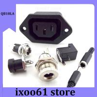 ixoo61 store 2pcs 5.5*2.1mm DC Power Supply Jack Socket Electric Female PCB Panel Mount Connector Threaded Metal Charging Port Plug