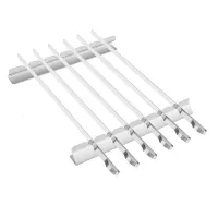 Stainless Steel Barbecue Skewers - Skewers with Grill Frame for Meat, Vegetables and Vegans Alternatives