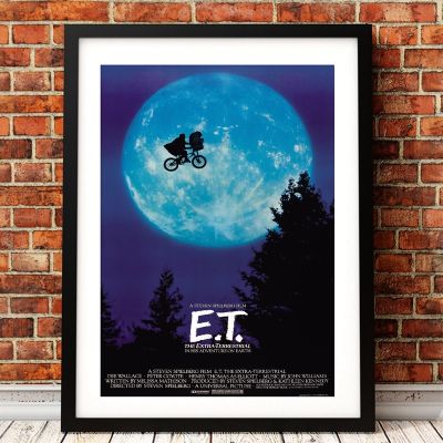 E.T. The Extra-Terrestrial UFO movie poster art print film Poster ET canvas painting wall picture art decor