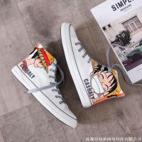 CODHaley Childe Kasut Kanvas Pasangan Anime One Piece Jepun Kasut Komik Fesyen Lelaki Wanita Atasan Tinggi/x One Piece Japan Anime Couples Canvas Shoes Mens Womens Fashion