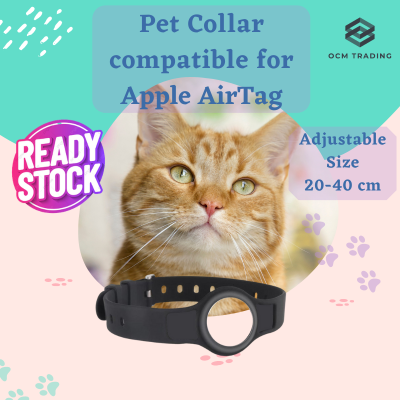 Airtag ปลอกคอสัตว์เลี้ยง Airtag Cat Dog Collar Tracking Anti-Lost สายคล้องคอสร้อยข้อมือสร้อยคอซิลิโคน Sleeve