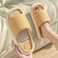 Sandal Kamar Tidur รองเท้าแตะผู้หญิงในร่มผ้าฝ้ายสำหรับคู่รักในบ้านรองเท้าใส่ในบ้านนุ่มสบายสำหรับผู้ชายคุณภาพสูงกันลื่นลื่นลื่นลื่นแบนจับยัดนุ่น