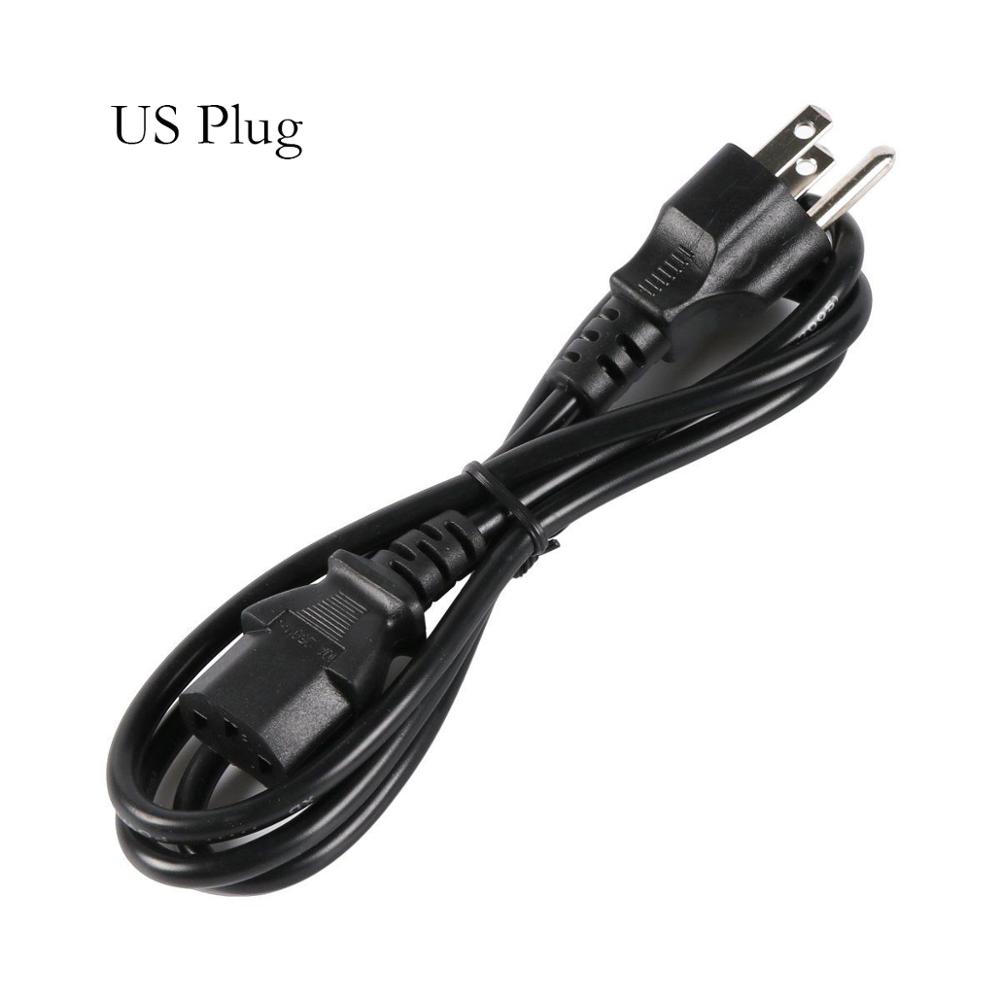 3 Prong US EU Plug AC Power Cord Cable for Laptop PC Adapter Supply EN 