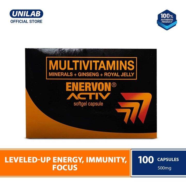 Enervon Activ 100 Capsules Multivitamins (For LeveledUp Energy Immunity Focus) Lazada PH