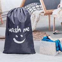 Wash Me Laundry Bag for Dirty Clothes Storage Bag Machine Washable Travel Organizer with Nylon Drawstring