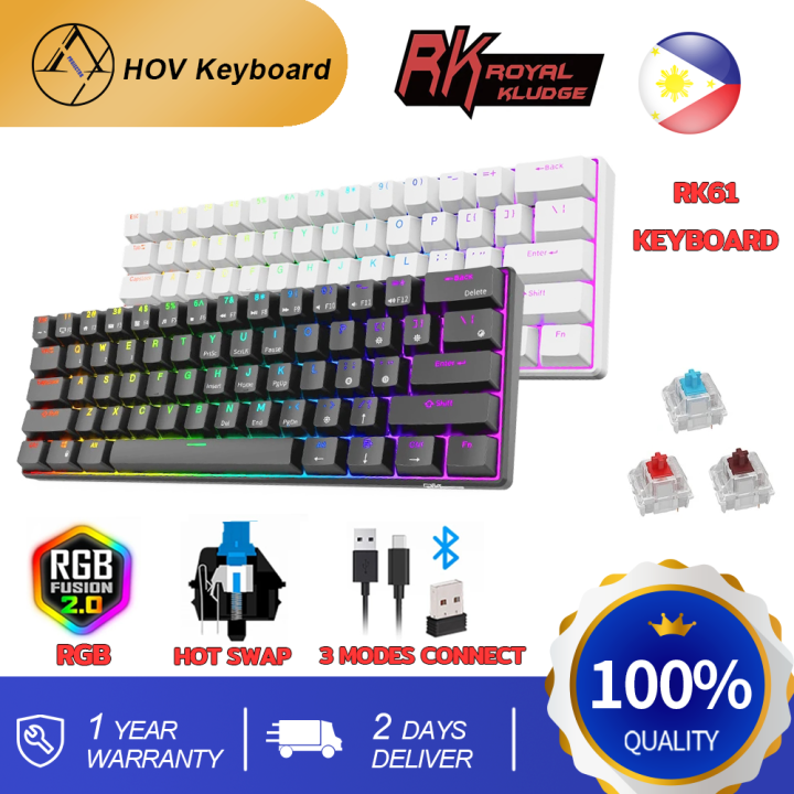 Royal Kludge RK61 Hotswap RGB Bluetooth Wireless Mechanical Gaming Keyboard