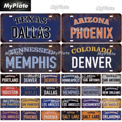 【YF】✤✓  [MyPlate] State License Plate Texas Metal Sign Tin Wall Plaque Man Cave Bar Poster