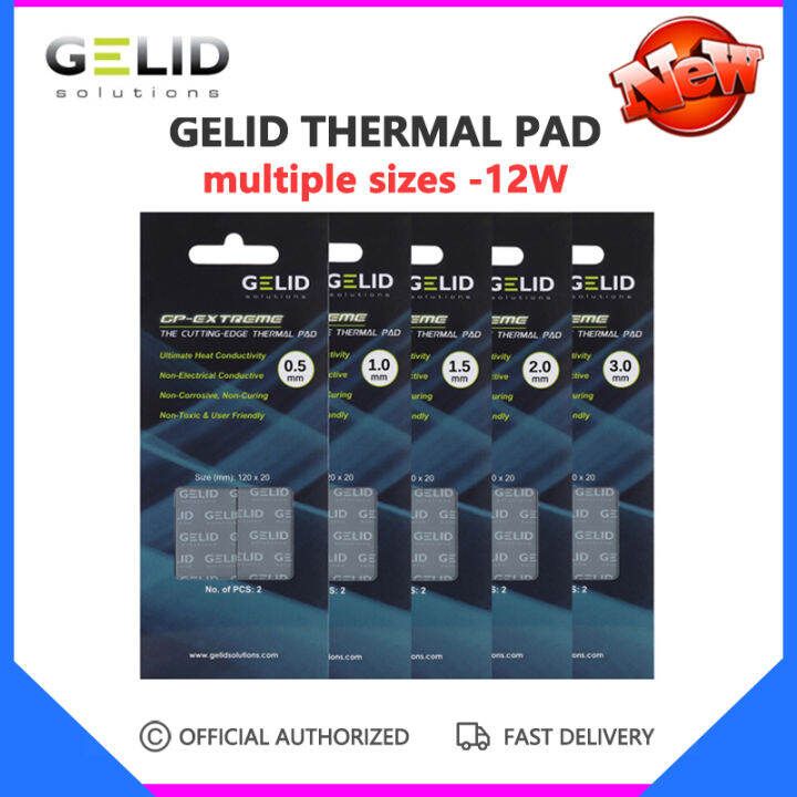 GELID 12W/MK Thermal Pad Multisize 80X40 120X20mm highperformance