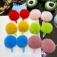 Colorful Real Rabbit Fur Hair Claws Hair Clips Headwear Shark Clip Hairpins Crab for Girls Women Hair Accessories Hairpin