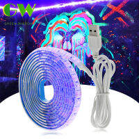 UV LED Strip Light 0.5M 1M 2M DC5V USB LED ริบบิ้น Ultraviolet Backlight DIY ยืดหยุ่น USB LED เทปโคมไฟสำหรับ DJ Fluorescence Party *