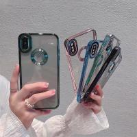 ANBV MALL เคสโทรศัพท์มือถือแบบนิ่ม ใส กันรอยเลนส์กล้อง ขอบสี่เหลี่ยม สําหรับ iPhone 11 12 Pro Max X XR XS MAX 7 8Plus