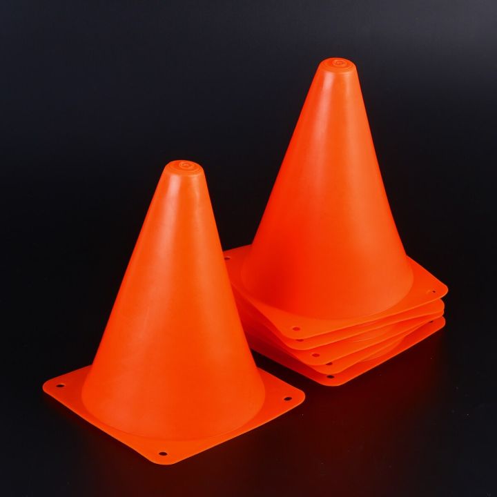 6-pcs-18cm-football-soccer-rugby-training-cones-outdoor-sports-obstacles-barriers-for-kids-outdoor-gaming-and-activity-orange