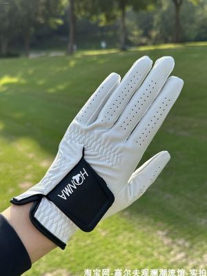 Golf gloves for men and women of the same style HONMA red horse bionic sheepskin left hand are soft comfortable non-slip golf