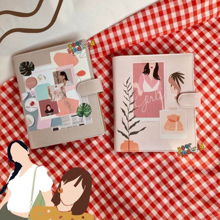 kertas binder loose leaf Binder Custom Aesthetic Design 6r,20r,26r A5