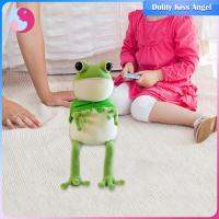 Dolity ของเล่นสัตว์ยัดไส้ตุ๊กตาสีเขียวกบ Boneka Mainan นุ่มของเล่นกบตุ๊กตายัดไส้สำหรับเด็กห้องนอน