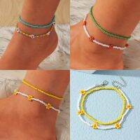 【CW】✺✖✟  2Pcs/Set Boho Beaded Anklets Set Beach Beads Ankle Foot Leg Jewelry Gifts