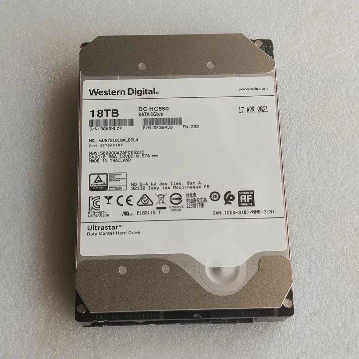New WUH721818ALE6L4 Ultrastar DC HC550 CMR 18TB 7.2K SATA 6G 512e Hard ...