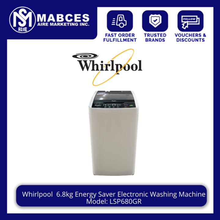 Whirlpool 6.8kg Energy Saver Electronic Washing Machine LSP680GR
