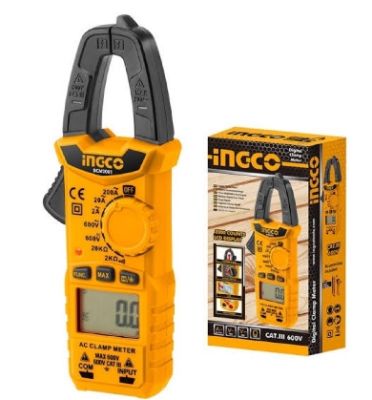 INGCO ดิจิตอล แคล้มมิเตอร์ รุ่น DCM2001 ( Digital Clamp Meter ) มิเตอร์วัดไฟ วัดกระแสไฟ วัดไฟ AC* # พร้อมส่ง