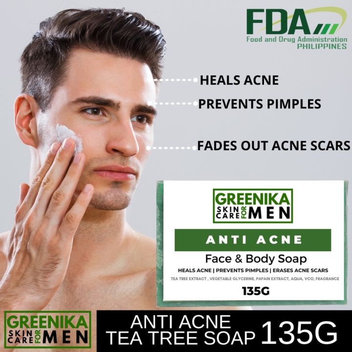 [ ANTI ACNE SOAP FOR MEN ] Greenika Organic Anti Acne and Pimple ...