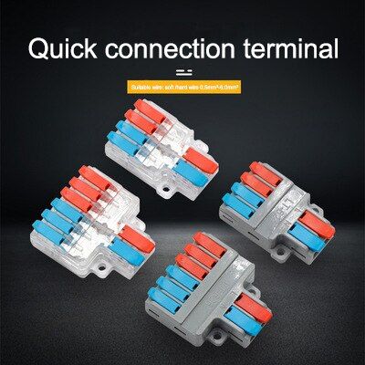 Hot Selling 5/10/20PCS Mini Quick Wiring Terminal Separator Universal Wire And Cable Connector Conductor Wire Connector LT-624,LT-626