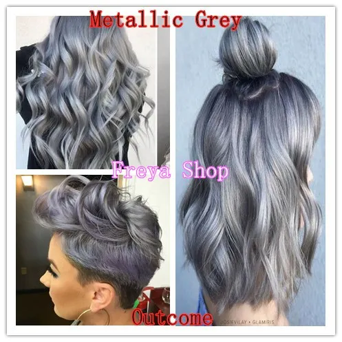 Metallic Grey Metallic Gray Hair Color with Oxidant ( 901 BOB KERATIN  Permanent ) | Lazada PH