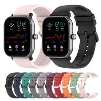 Tali silikon 20mm untuk Huami Amazfit GTS 4/2 Mini GTS 3 2e gelang jam tangan pintar untuk Huami Amazfit Bip 3/Bip U Pro