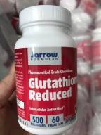Glutathione Jarrow 500mg 60 viên trắng da chống oxy hóa thải độc gan thumbnail