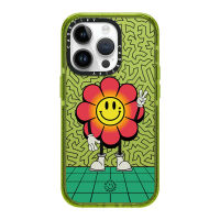《KIKI》Original glitter CASE.TIFY Cute Phone Case for iphone 14 14plus 14pro 14promax 11 12 13promax High-end shockproof hard case Beautiful Cartoon The sunflower pattern 2023 Official New Design Luxury elegant Style Green