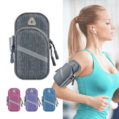 ◙ﺴ Running GYM Sport Mobile Phone Armband Case On Hand Cell Phone Bag Big Arm Holder Band Fluorescence Pouch Case For Iphone 13 Max