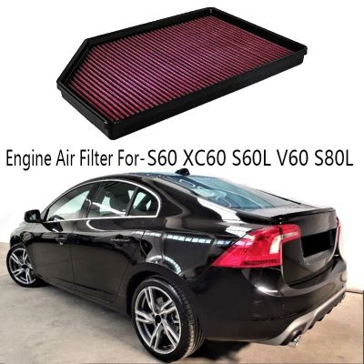 Car Engine Air Filter Air Intake Washable Filter For-Volvo S60 XC60 S60L V60 S80L