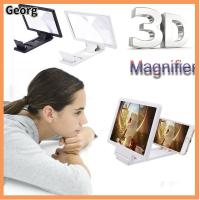 GEORG ความคิดสร้างสรรค์ พับ วงเล็บ 3D Glass แว่นขยายหน้าจอ ที่วางโทรศัพท์มือถือ ขยาย