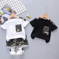 2Pcs Boys Camouflage Clothes Set Toddler Kids Short Sleeve T-shirt +Shorts Summer Fashion Thin Outfits