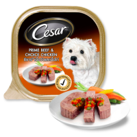 Cesar อาหารสุนัข รสเนื้อวัวและเนื้อไก่ 100G