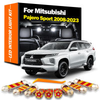 8ชิ้นภายใน LED สำหรับ Mitsubishi Montero Shogun Pajero Sport 2 3 2008-2020 Canbus รถหลอดไฟในร่มโดมไฟอ่านหนังสือ