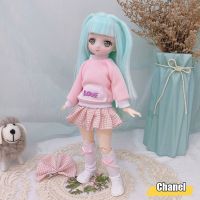 [Toy City] ตุ๊กตา BJD Kawaii 30ซม. สาว6จุด Joint Movable ตุ๊กตาแฟชั่นเสื้อผ้าผมนุ่มแต่งตัวของเล่นวันเกิดของขวัญ2022