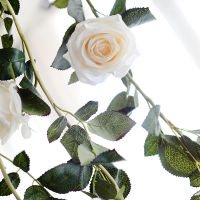 Artificial Rose Flowers Vine Fake Plant For Home Weeding Party DIY Decoration Garden Wall Office Wall Decor (1.8M )TH