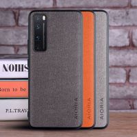 เคสเคสสำหรับหัวเหว่ย Nova 7 7 Pro Funda Coque,เคสโทรศัพท์แบบแข็งผิวนุ่ม TPU หนังเส้นใยหรูหราสำหรับ Huawei Nova 7 7 Pro Capa