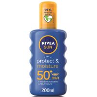 NIVEA SUN Protect &amp; Moisture Sun Cream Spray/Lotion  200ml (SPF15/30/50+) (Imported)