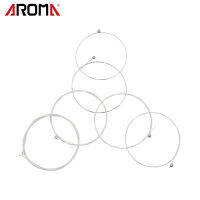 [okoogee]Stainless Steel Silver-Plated Copper Alloy Wound 1st-6th (.010-.047) 6pcs Acoustic Guitar Strings String Set