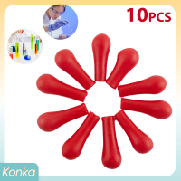 ✨ Konka หัวหลอดหยดยางสีแดง10ชิ้นใส่ขวดปิเปตอุปกรณ์ห้องปฏิบัติการ