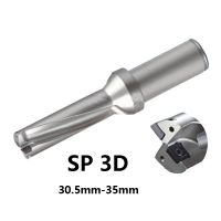 ดอกสว่านแบบถอดเปลี่ยนได้ 3D SP Type 30.5mm-35mm U เจาะรูตื้น CNC ใช้เม็ดมีดคาร์ไบด์ SPMG เครื่องกลึง C32 SP11 SP09 คุณภาพสูง