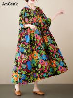 【HOT】❒◕◇ Short Sleeve Oversized Cotton Floral Dresses 2023 New Loose Clothing