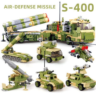 ใหม่รัสเซียป้องกันภัยทางอากาศขีปนาวุธ S-400ทหารยานพาหนะรถยนต์รถบรรทุกเฮลิคอปเตอร์ชุดรุ่นอาคารชุดบล็อก Ww2ที่เข้ากันได้