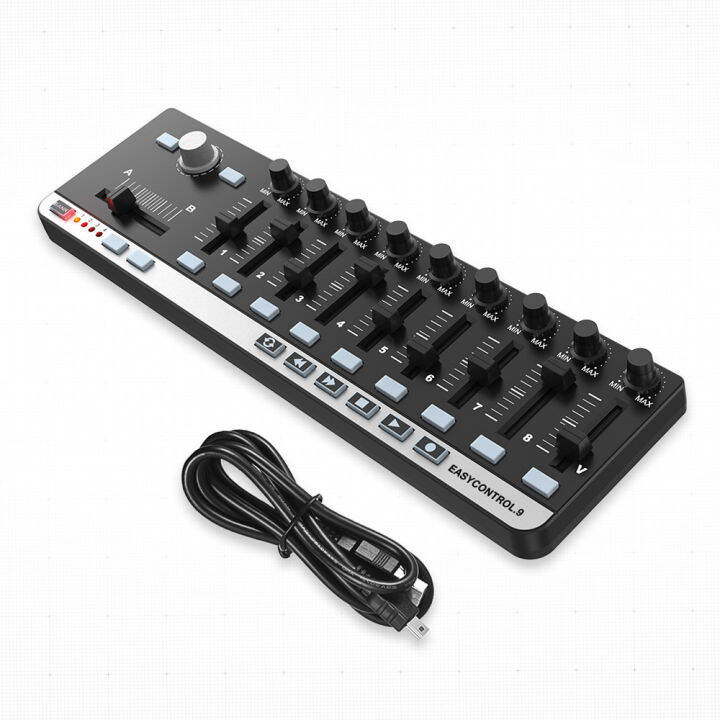 Worlde EasyControl.9 Portable Mini USB 9 Slim-Line Control MIDI ...