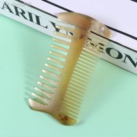 Comb Hair Horn Scalp Wide Ox Sided Double Combs Brushes Anti Static Beard Fine Cleaning Hairdressing Care Natural Buffalo Head