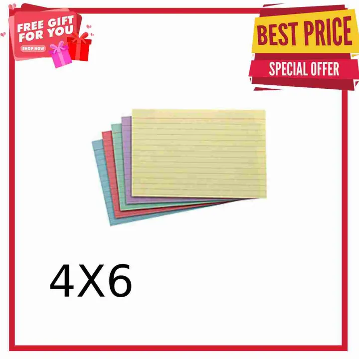 DATA Rainbow Color Index Card 4x6 100 pcs 160gsm Lazada PH