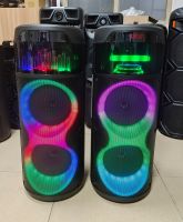 Double 8 Inch 40W High-power Home Karaoke DJ Party Woofer Subwoofer With LED Colorful Flashing Light Portable Bluetooth Speakers Wireless and Bluetoot