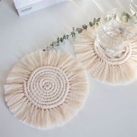 【CW】 Cotton Braid Coaster Macrame Cup Cushion Bohemia Non slip